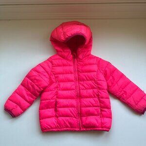 Bright Pink Puffer Jacket Gap Kids Size 4